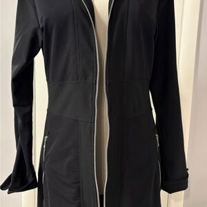 Nike Black Zip-Up Long Nylon Jacket Super Cool Matrix M